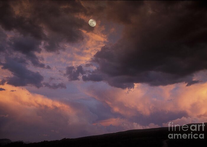 Capitol Reef National Park Greeting Card featuring the photograph Moonrise and Sunset by Sandra Bronstein