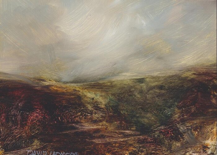 Moorland Greeting Card featuring the painting Moorland 76 by David Ladmore