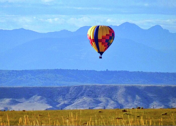 Hot Air Baloon Photographs Greeting Card featuring the photograph Morning in Montana by C Sitton
