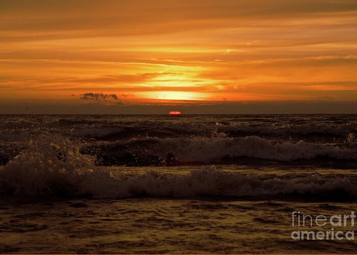 Morning Greeting Card featuring the photograph Morning Waves by John Fabina