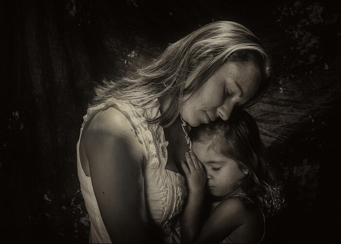 People Greeting Card featuring the photograph Mother Daughter by Kevin Cable