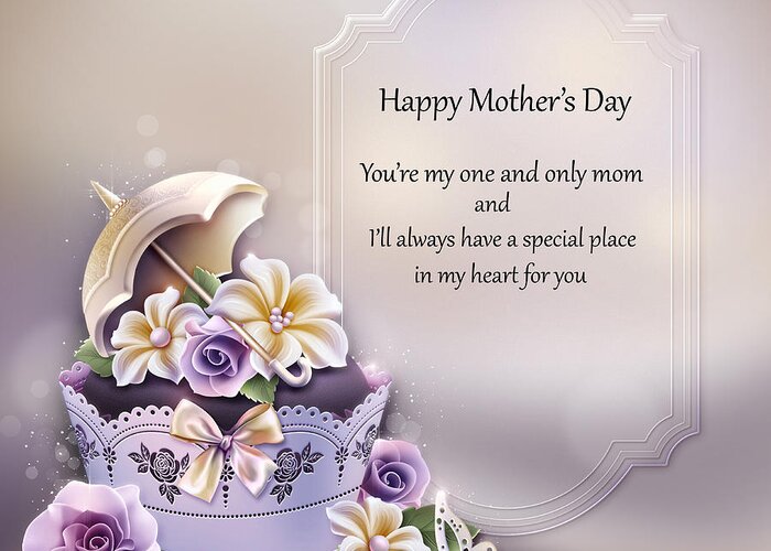 Mother's Day Greeting Card featuring the digital art Mother Day by John Junek