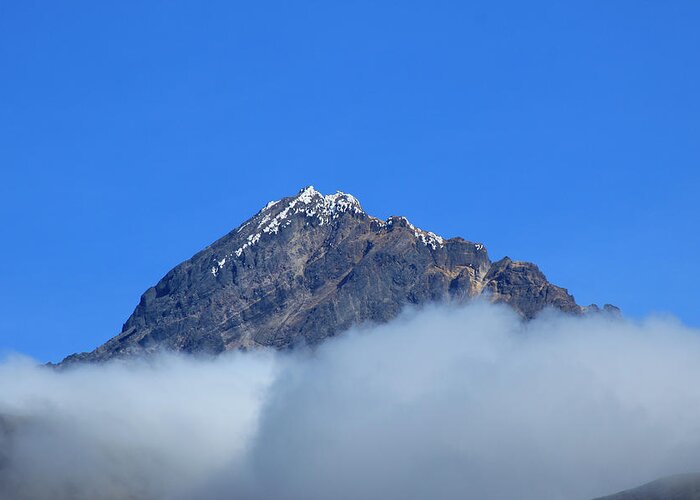 Mount Cotacachi Greeting Card featuring the photograph Mount Cotacachi Above the Clouds by Robert Hamm