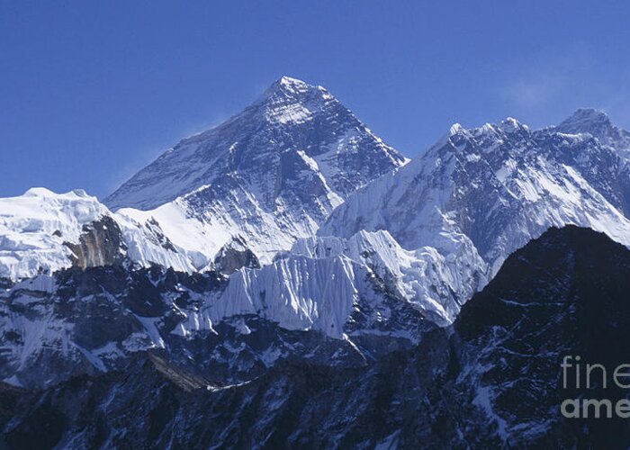 Prott Greeting Card featuring the photograph Mount Everest Nepal by Rudi Prott