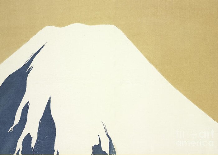 Sekka Greeting Card featuring the painting Mount Fuji by Kamisaka Sekka