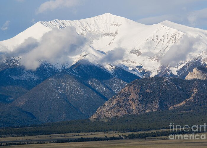 Mount Princeton Greeting Card featuring the photograph Mount Princeton in the Collegiate Peaks Wilderness by Steven Krull
