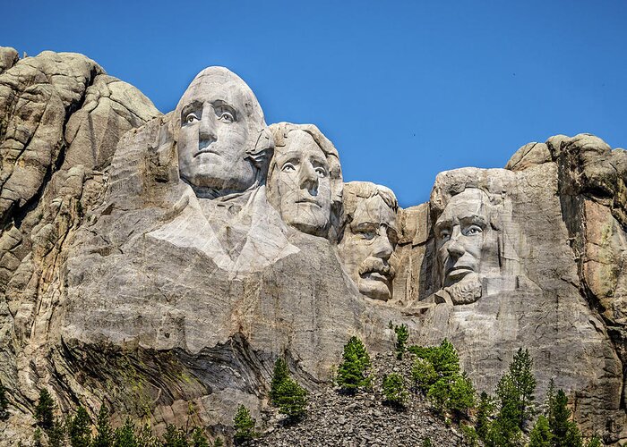 National Memorial Greeting Card featuring the photograph Mount Rushmore by Jaime Mercado