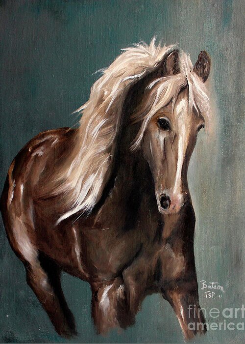 Rocky Mountain Horse Greeting Card featuring the painting Mountain Horse Fever by Barbie Batson