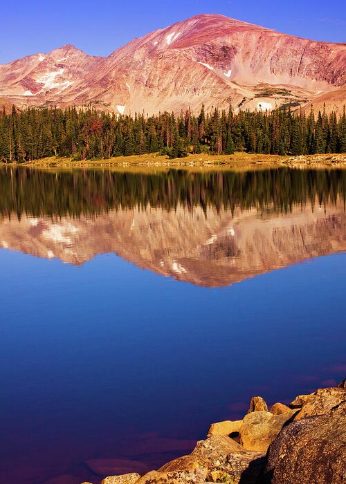 Colorado Greeting Card featuring the photograph Mountain Lake Reflections by John De Bord