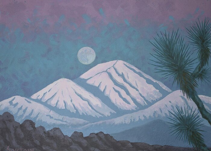 San Gorgonio Greeting Card featuring the painting Mountain Meditation by Jeff Sartain