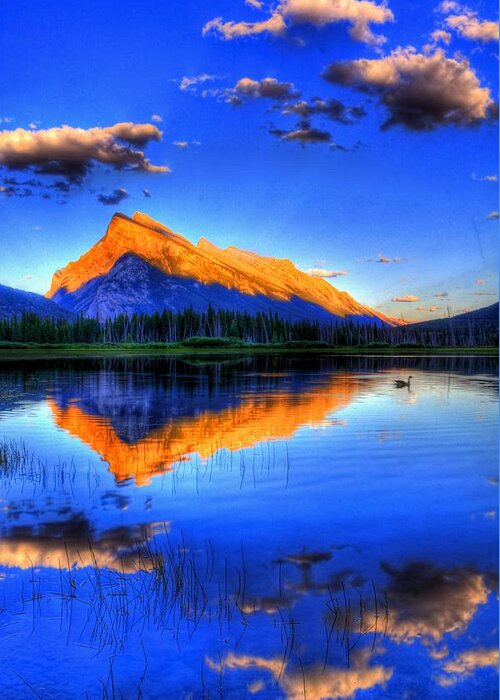 Mountain Greeting Card featuring the photograph Mountain Reflection by Sean McDunn