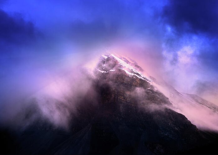 Twilight Greeting Card featuring the photograph Mountain Twilight by John Poon