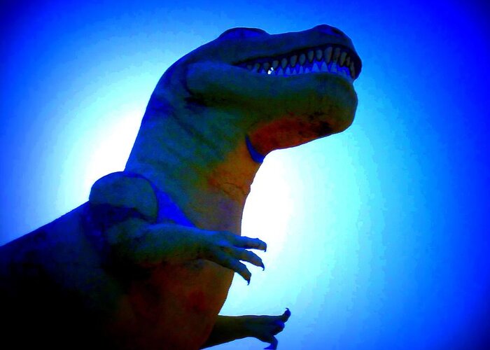 Dinosaur Greeting Card featuring the photograph Mr. Rex 2 by Randall Weidner
