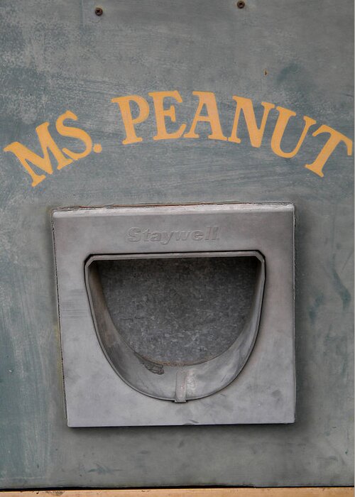 Sign Greeting Card featuring the photograph Ms. Peanut by Glory Ann Penington