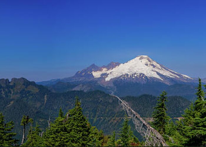 Panoramic Greeting Card featuring the photograph Mt. Baker Pan by Tim Dussault