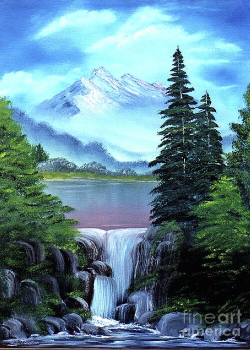 Ebsq Greeting Card featuring the painting Mt Fuji by Dee Flouton