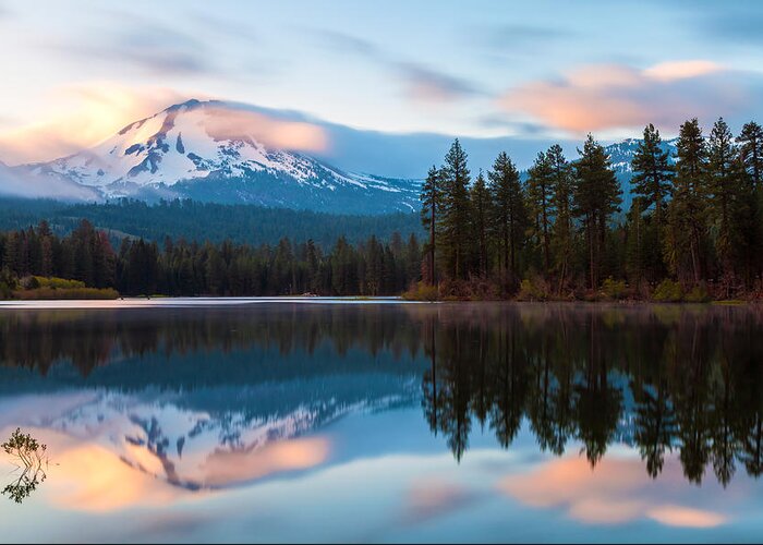 Landscape Greeting Card featuring the photograph Mt Lassen at Sunrise by Jonathan Nguyen