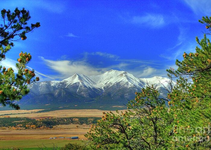 Mountains Greeting Card featuring the photograph Mt. Princeton by Tony Baca