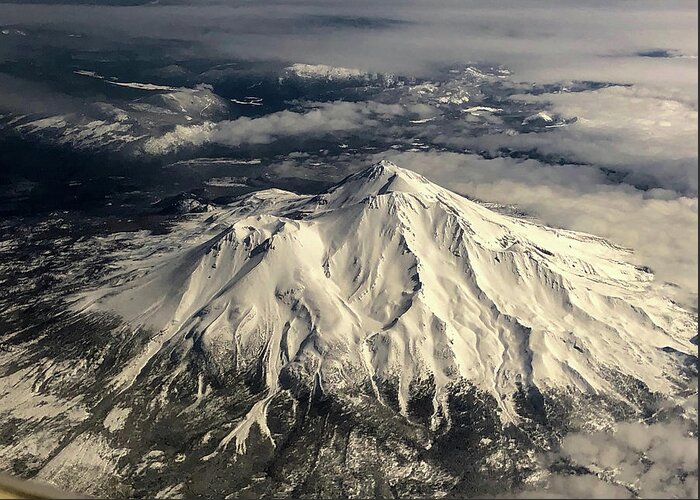 Mt Shasta Greeting Card featuring the photograph Mt Shasta by Mike Bergen