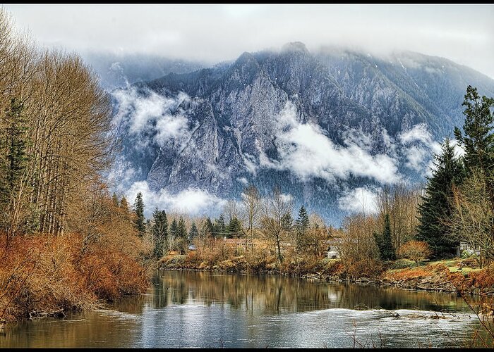 Mt Si Greeting Card featuring the photograph Mt Si by Ken Stanback