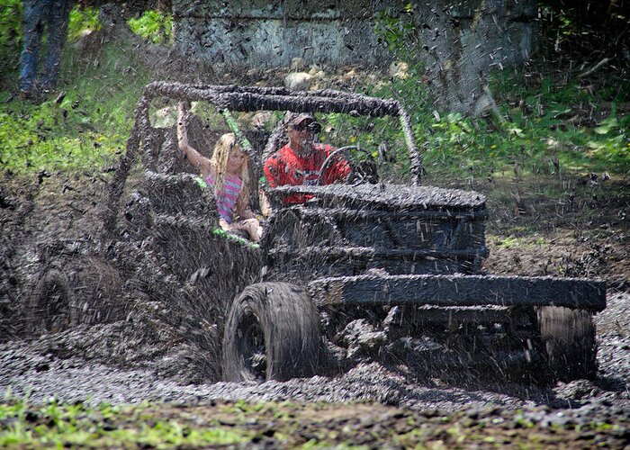 Mud Greeting Card featuring the photograph Mud Bogging by Mary Lee Dereske