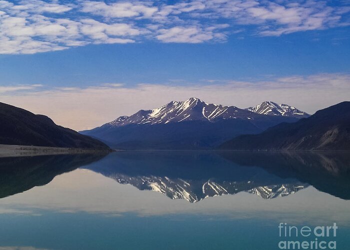 Muncho Lake Greeting Card featuring the photograph Muncho Lake Reflection British Columbia Canada by Kimberly Blom-Roemer