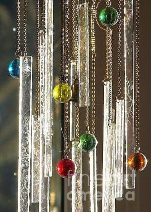 Marbles Greeting Card featuring the glass art Musical Marbles by Jackie Mueller-Jones