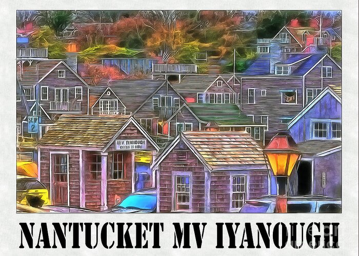 Nantucket Greeting Card featuring the painting M V Iyanough by Jack Torcello