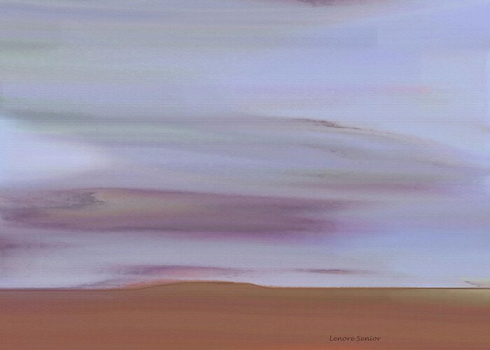 Abstract Greeting Card featuring the painting My Favorite Mesa by Lenore Senior
