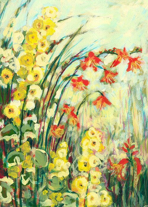 Impressionist Greeting Card featuring the painting My Secret Garden by Jennifer Lommers