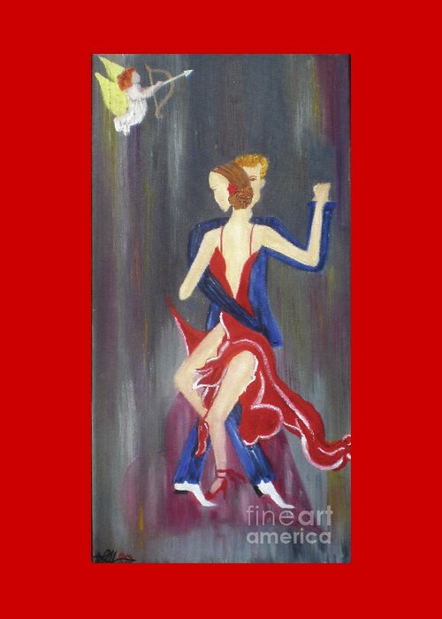 Cupid Greeting Card featuring the painting My Secret Valentine by Artist Linda Marie