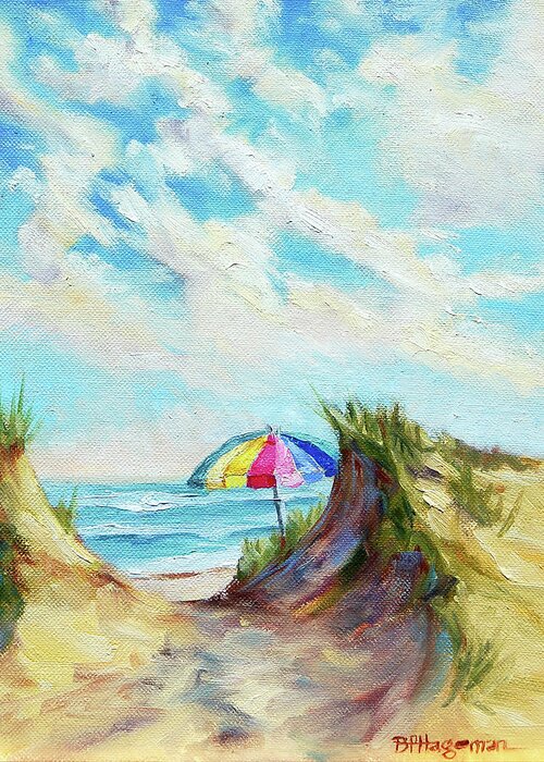 Beach Greeting Card featuring the painting My Summer Hideaway by Barbara Hageman