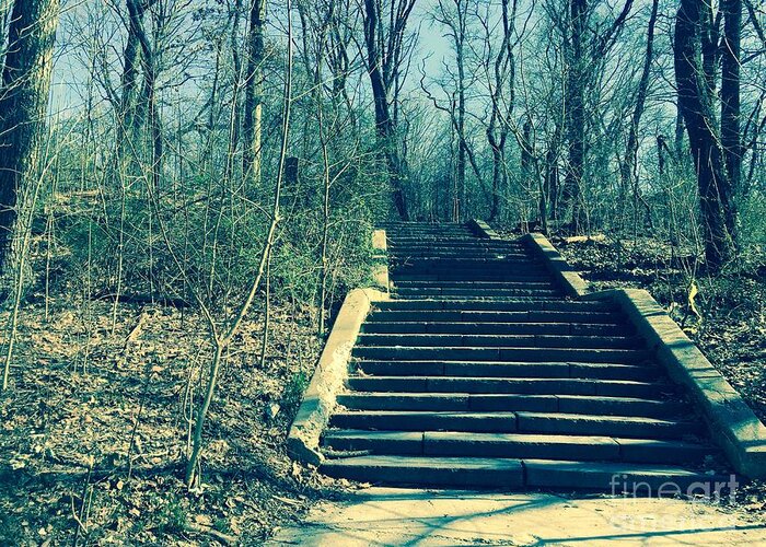 Stairs Greeting Card featuring the photograph Mysterious Passage by Onedayoneimage Photography