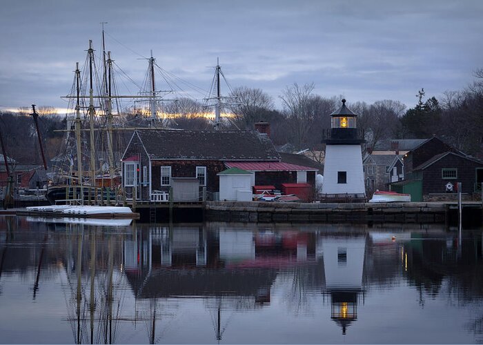 Mystic Seaport Greeting Card featuring the photograph Mystic Seaport by Kirkodd Photography Of New England