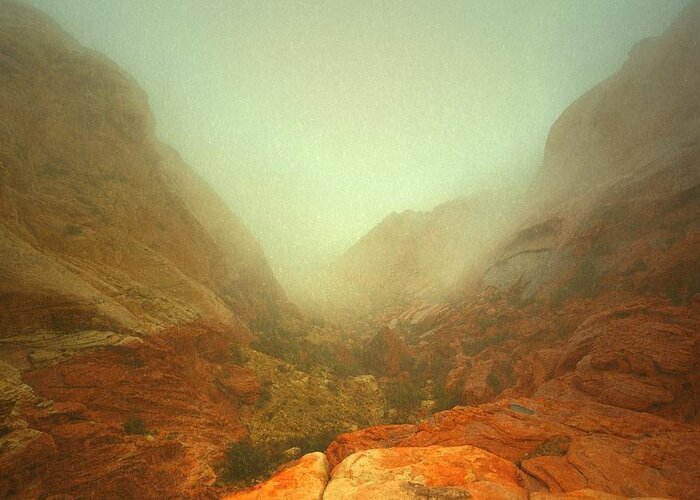 Red Rock Greeting Card featuring the photograph Narrow Out by Mark Ross