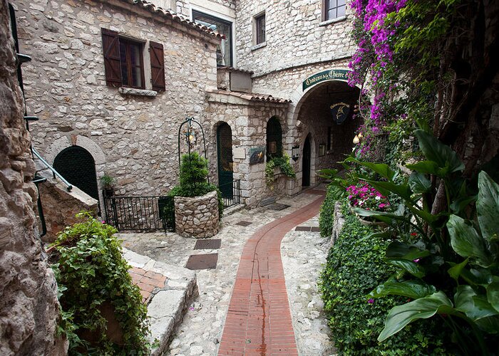 Medieval Greeting Card featuring the photograph Narrow Streets, Eze by Aivar Mikko