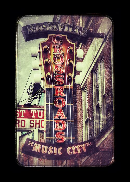 Crossroads Greeting Card featuring the photograph Nashville Crossroads - Music City by Debra Martz