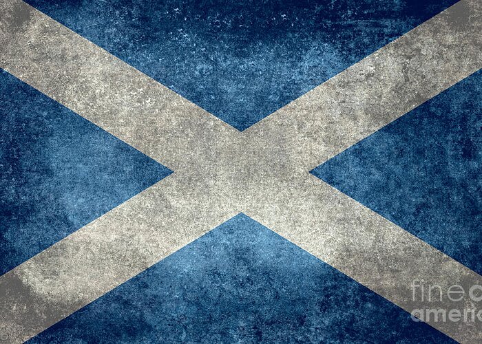 Scotland Greeting Card featuring the digital art Scottish Flag of Scotland by Sterling Gold