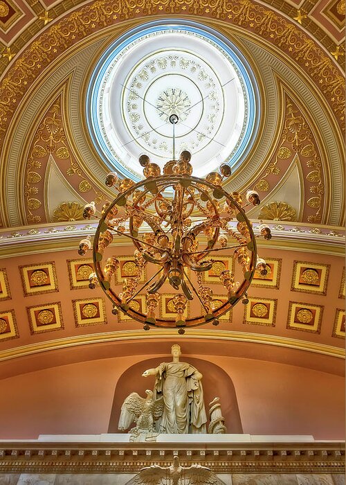 Capitol Hill Greeting Card featuring the photograph National Statuary Hall Washington DC by Susan Candelario