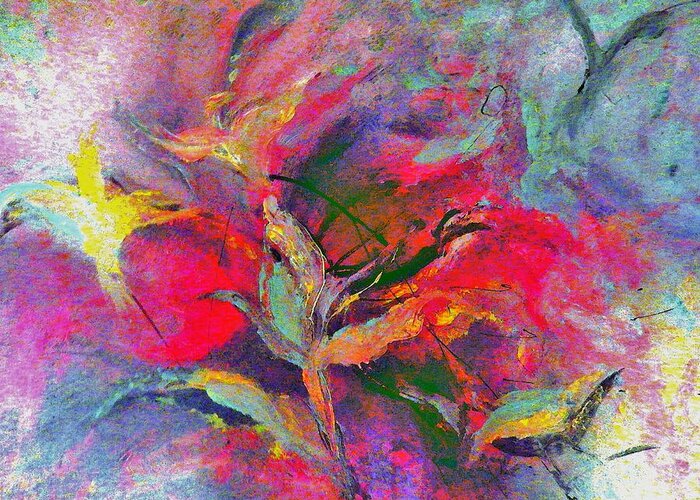 Nature Greeting Card featuring the painting Nature Spirits Original by Lisa Kaiser