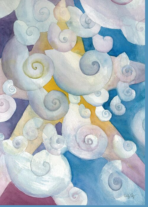 Ocean Greeting Card featuring the painting Nautilus Star by Kelly Perez