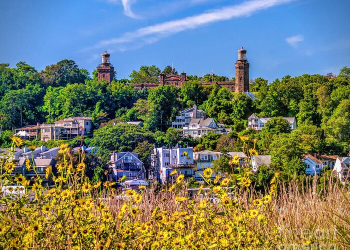 Historic Greeting Card featuring the photograph Navesink Light on the Hill by Nick Zelinsky Jr