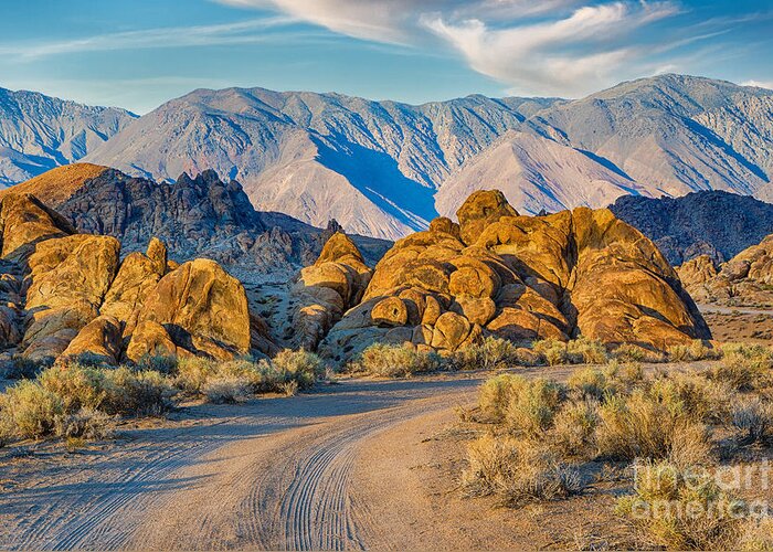 Alabama Hills Greeting Card featuring the photograph Near Sunset In The Alabama Hills by Mimi Ditchie