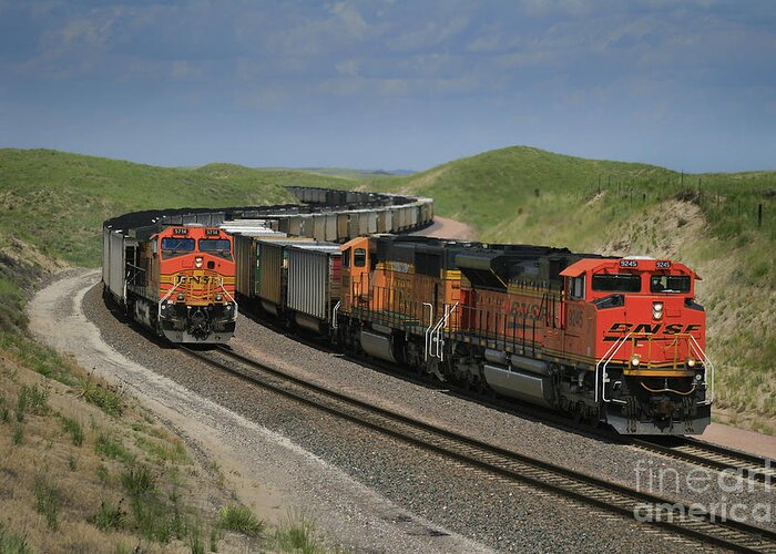 Nebraska Greeting Card featuring the photograph Nebraska Coal Trains by Garry McMichael