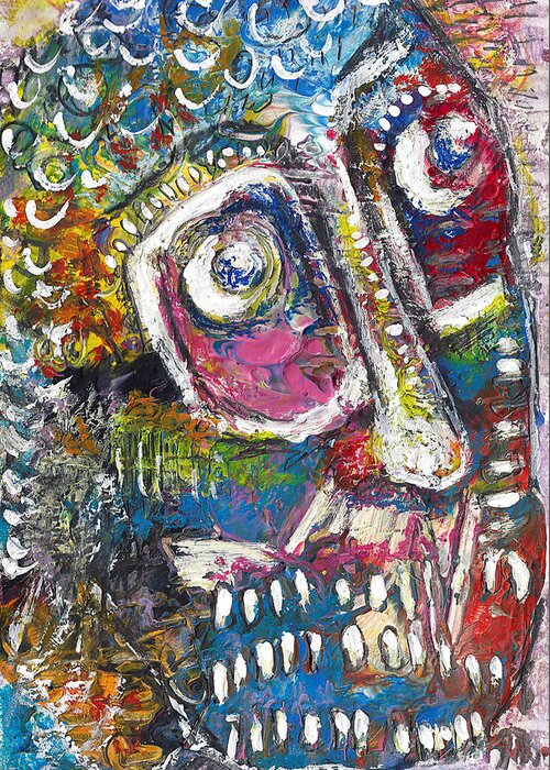 Neo-expressionism Greeting Card featuring the mixed media Neo Ain't Dead by Jade Knights