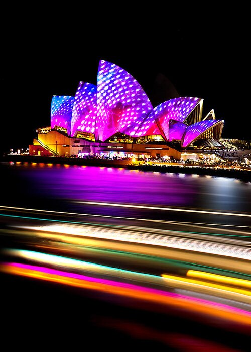 Sydney Greeting Card featuring the photograph Neon Nights by Az Jackson