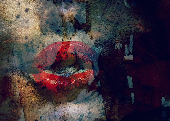 Lips Greeting Card featuring the painting Never Had A Dream Come True by Paul Lovering