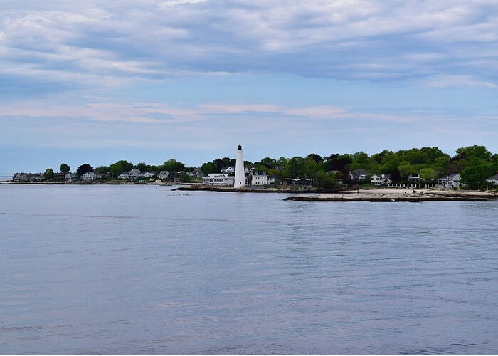 Lighthouse Greeting Card featuring the photograph New London Harbor Lighthouse by Nicole Lloyd