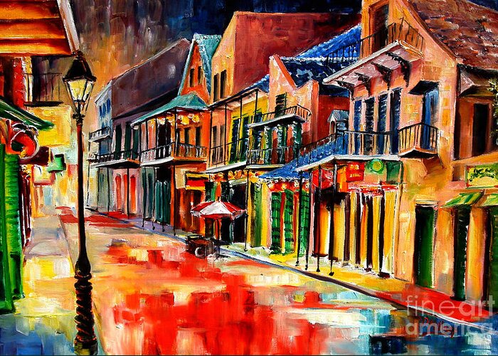 New Orleans Greeting Card featuring the painting New Orleans Jive by Diane Millsap