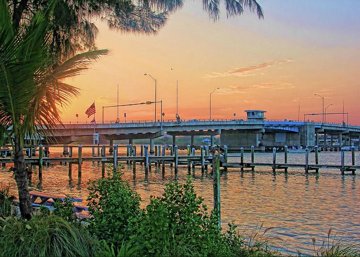 New Pass Greeting Card featuring the photograph New Pass Bridge 2 by HH Photography of Florida